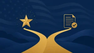 Ilustração comparando as categorias EB-1 e EB-2 NIW para o green card americano